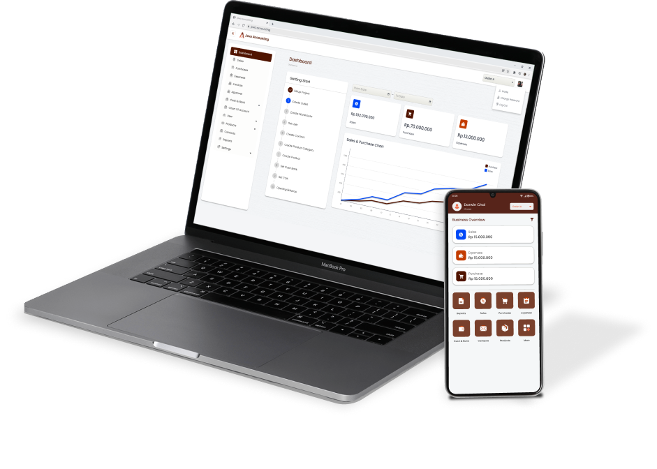 overview jova accounting laptop app